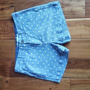 Old Navy Blue and White Polka Dot Shorts Size 6
